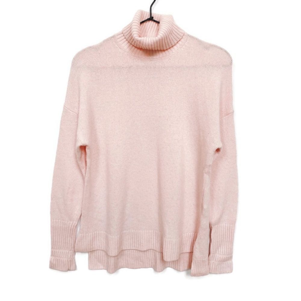 J. Crew Wool Blend Turtleneck Sweater Light Pastel Pink S